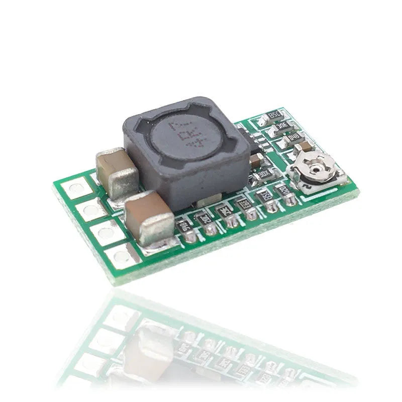 Green PCB DC-DC step down converter module converting 12-24V to 5V 3A output