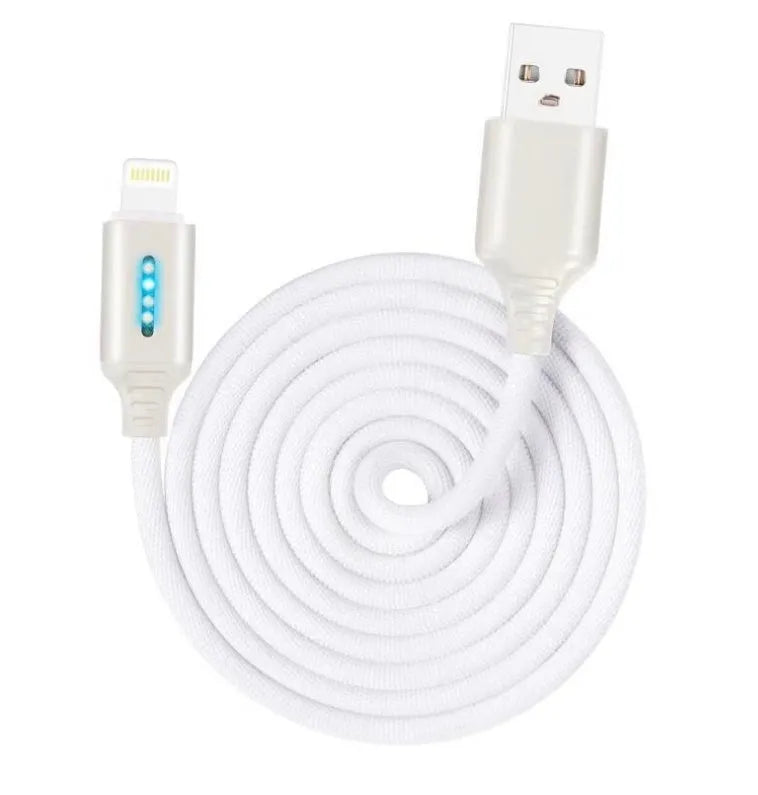 Fabric braided USB fast charging cable in 1 metre length for Android iPhone and Type-C devices