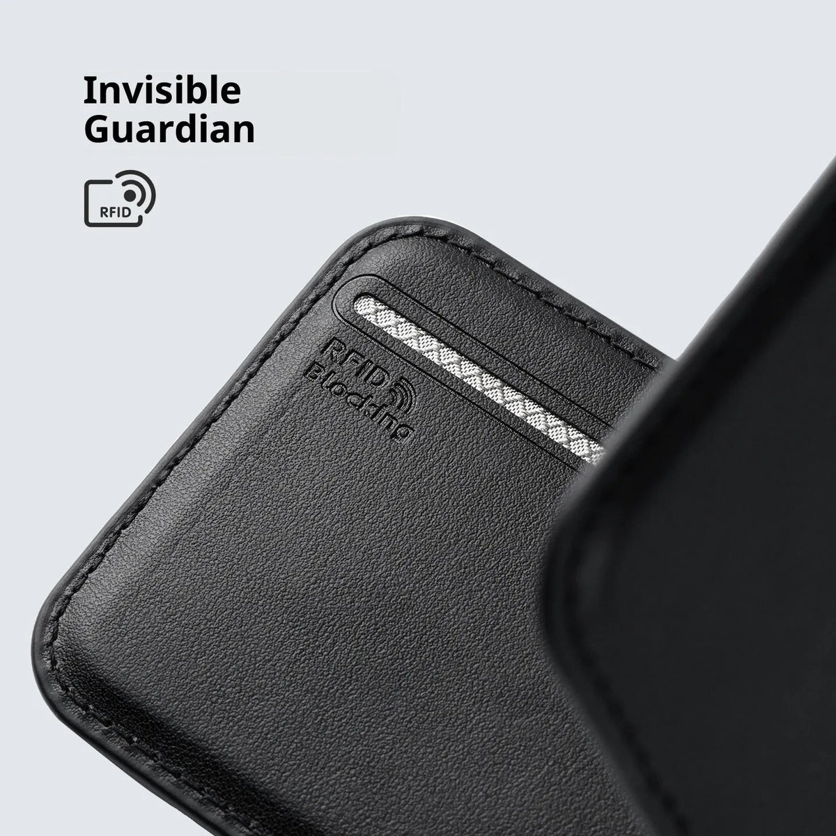 Magnetic PU phone stand wallet in elegant black, navy blue, green and rock white gray with card pack