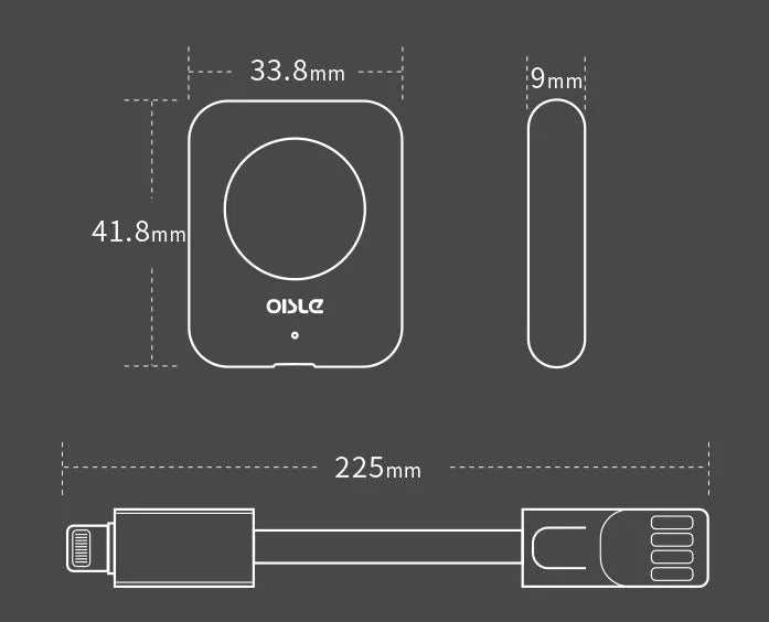 Magnetic wireless charger W2614 model in black on a flat surface with a smartphone placed on top for charging
