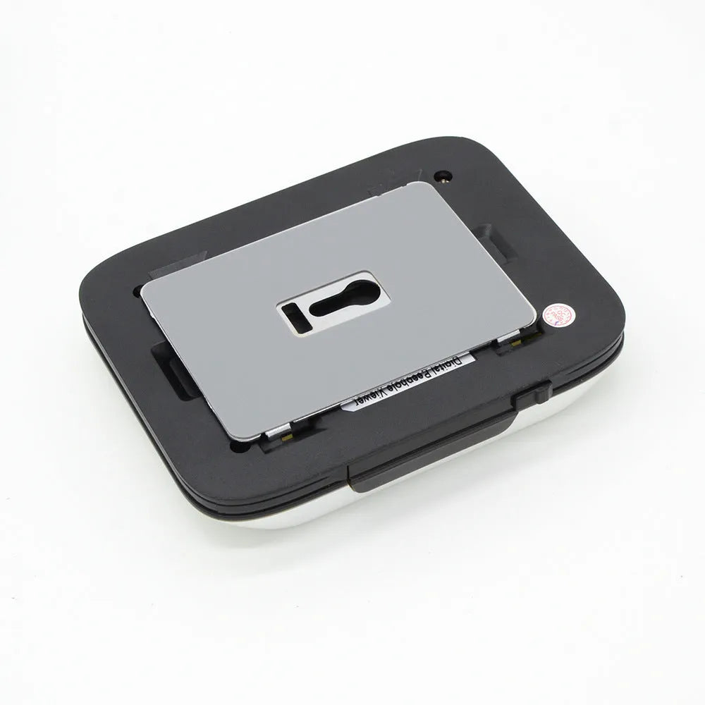 White peephole camera video doorbell with 960 x 480mm display, powered by 4 AAA dry batteries, for door viewing.