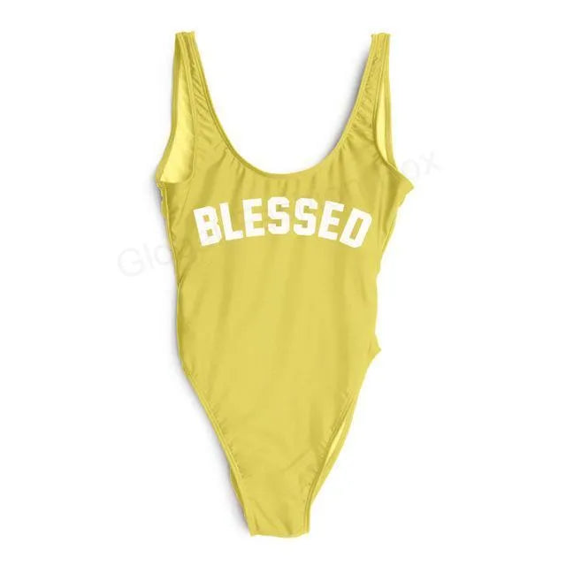 Blessed Swimsuit one-piece polyester nylon women's swimwear in multiple colours with height-based sizing