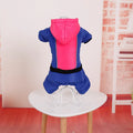 Four-legged pet down coat for dogs in green colour, sizes S to XXL, with down filling and measurement guide