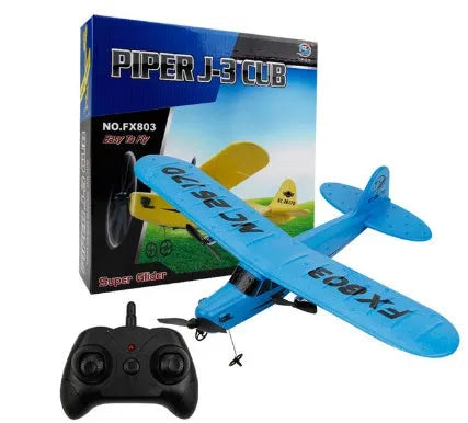 2.4GHz remote control glider plane 330x250x80mm in yellow, blue, or red with remote and USB cable