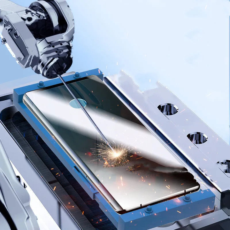 Samsung curved TPU screen protector in spyproof privacy finish on S24