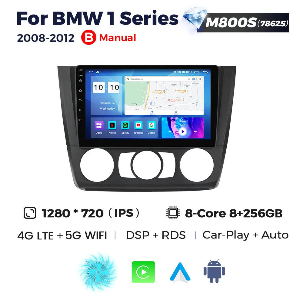 Android 9-inch car head unit touchscreen display for BMW E87 vehicles