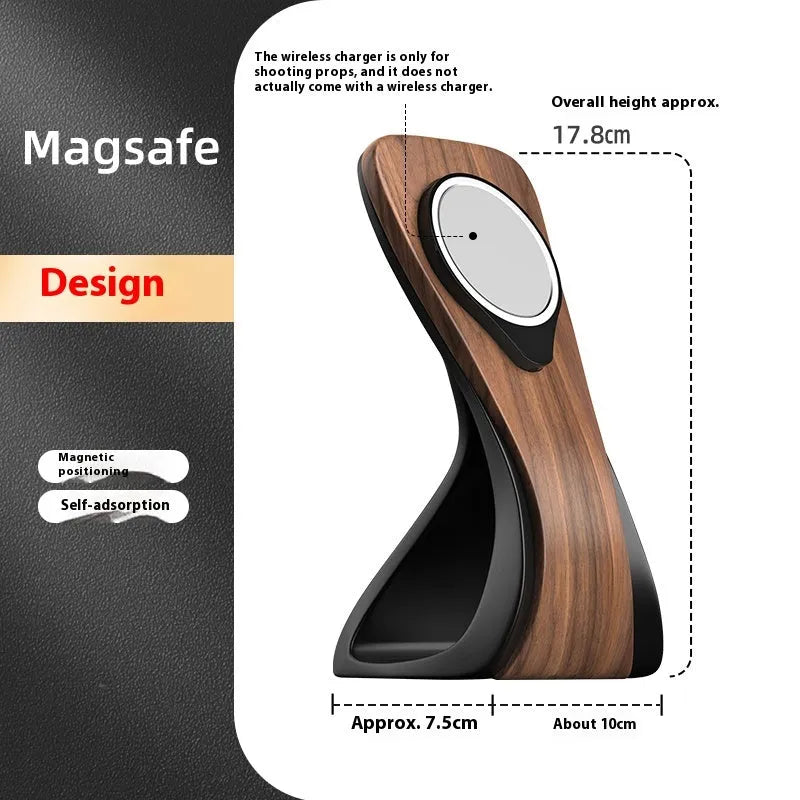 Msgsafe 17.8cm resin magnetic wireless charging phone holder for car or desk