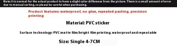 Pack of 50 cute candy-themed waterproof decorative stickers, sizes 4-7 cm.