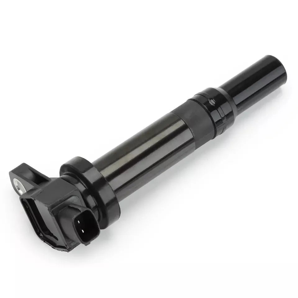 Black ignition coil with Hyundai part numbers 27301-3E400 273013E400 for 4 cylinder engines