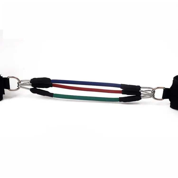 Black Taekwondo training pull rope set for leg strength and explosive force development