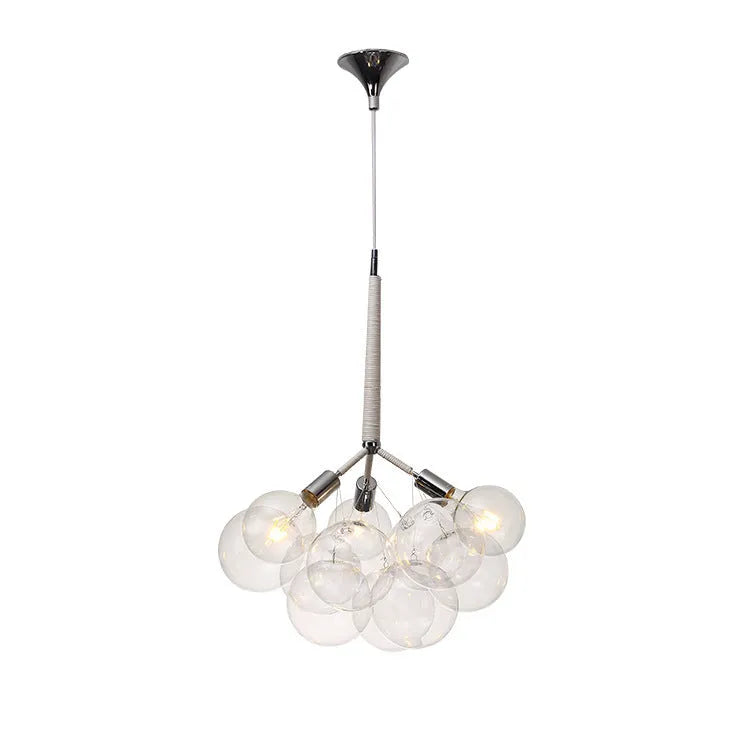 Nordic creative glass chandelier for children's room warm light 220V black gold 4 arm