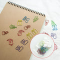 18 Christmas shaped coloured metal paper clips for festive document organisation