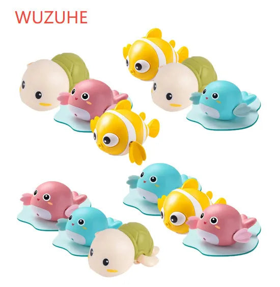 Swimming toys set in three colour options for pool, beach, and bath water play