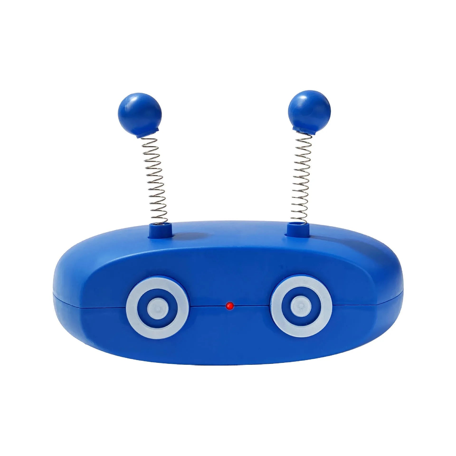 Electric cat interactive toy robot in blue with wagging tail and pointer cat toy