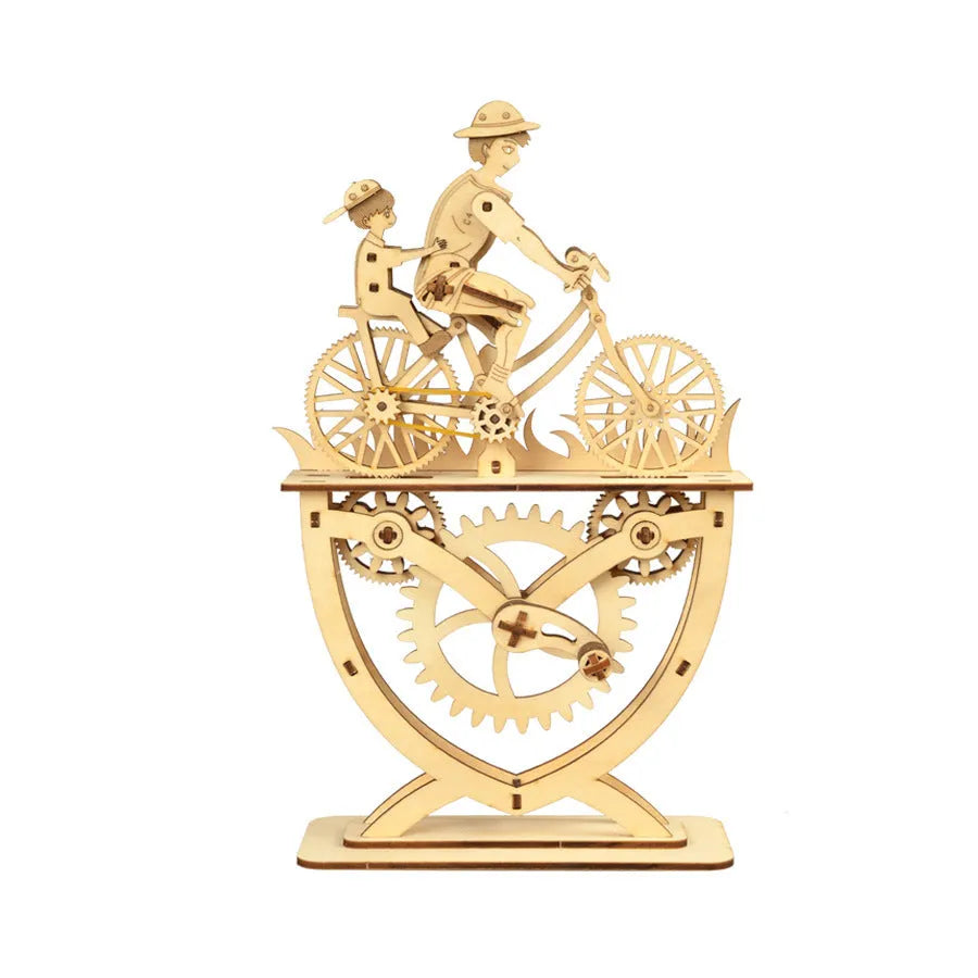 Wooden DIY bicycle model assembly kit, 168 x 65 x 265mm, for teenagers aged 7-14, father and son or father and daughter theme