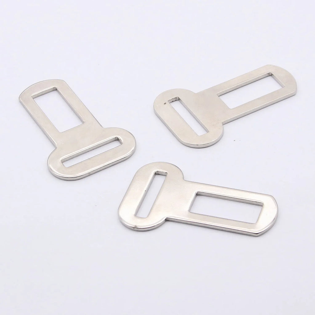 26mm silver metal pet leash buckle with safety latch mechanism