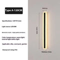 Outdoor LED strip wall lamp with wrought iron housing, 150cm length, IP65 waterproof rating