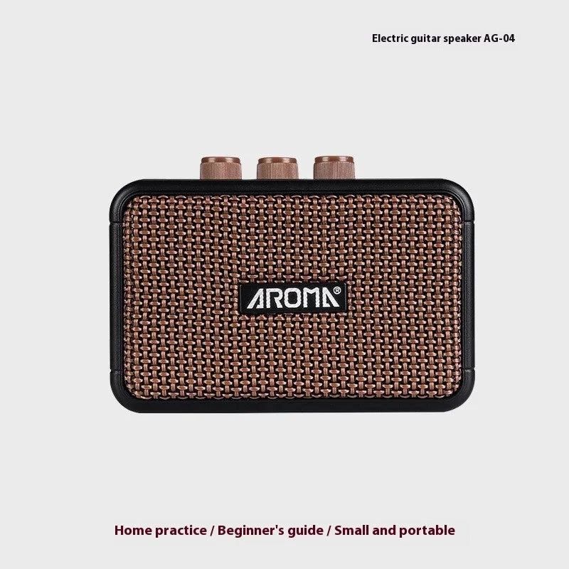 AG04 mini portable electric guitar loudspeaker box in plastic and electronic material for fitness and sports use