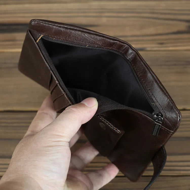 Genuine leather women's wallet with multiple card slots in a choice of solid colours.