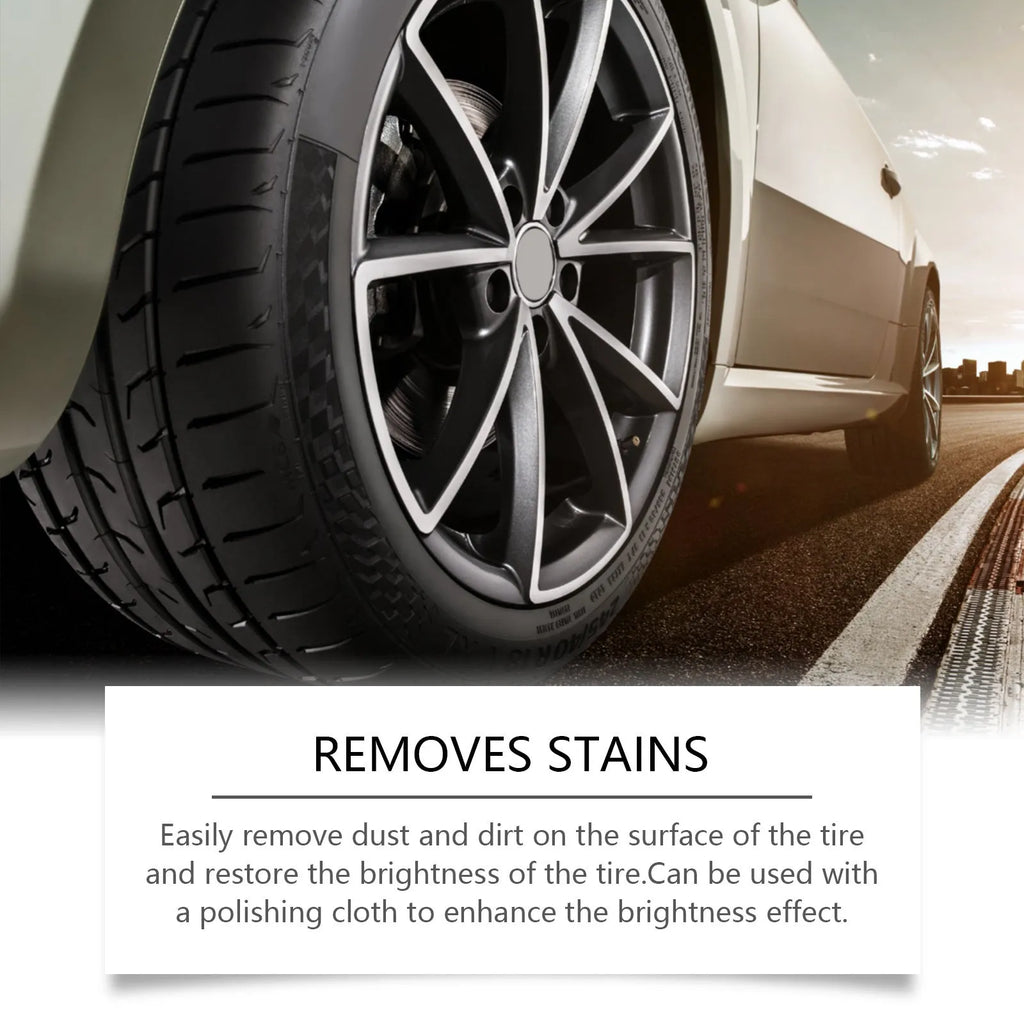 120ml car tire protective agent and green towel for cleaning and polishing