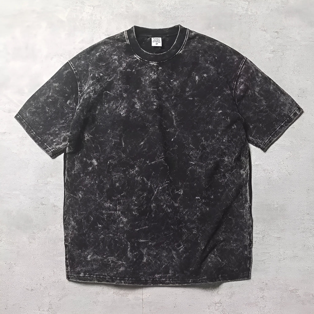 Men's black cotton short-sleeved casual top shown on a plain background