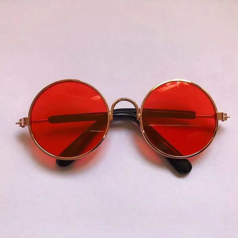 Pet dog sunglasses with lightweight CCB plastic frame, medium size 35cm, extension chain 6.5cm, multiple colour options