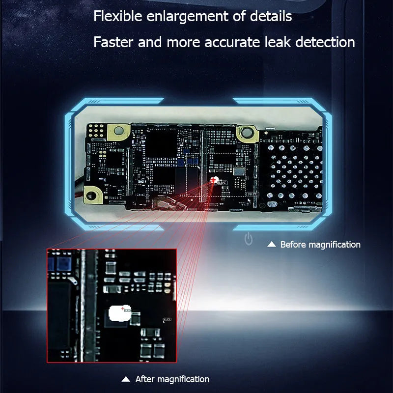Black Generation 3 mobile phone mainboard diagnostic instrument with USB cable