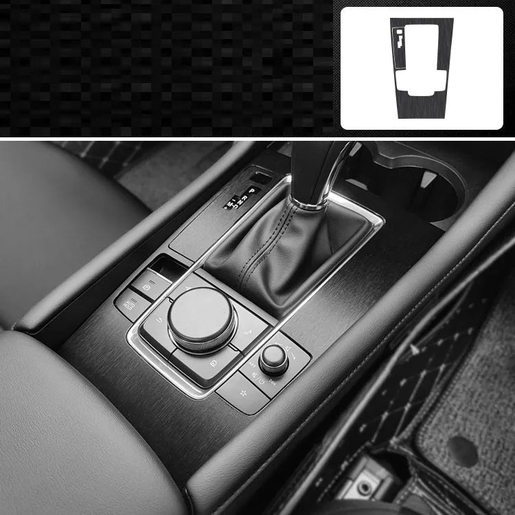 Unksera car interior decorative film sticker kit for centre console and dashboard trim in carbon fibre finish