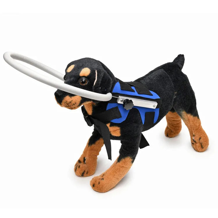 Blue anti-collision ring for blind dogs, polyester, 22cm diameter for small dogs 4-10KG