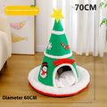 Cat nest Christmas felt design removable cloth pet bed for cats and small dogs