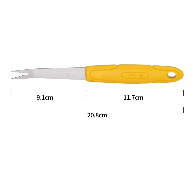 3CR13 stainless steel weeding grass fork with plastic handle, 210mm length