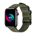 Nylon braided watch strap for Apple Watch 3-6 in army green, black, red, blue and other colours, 38/40mm and 42/44mm sizes