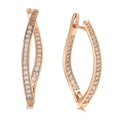 Geometric zircon drop earrings in copper with ins style design for women