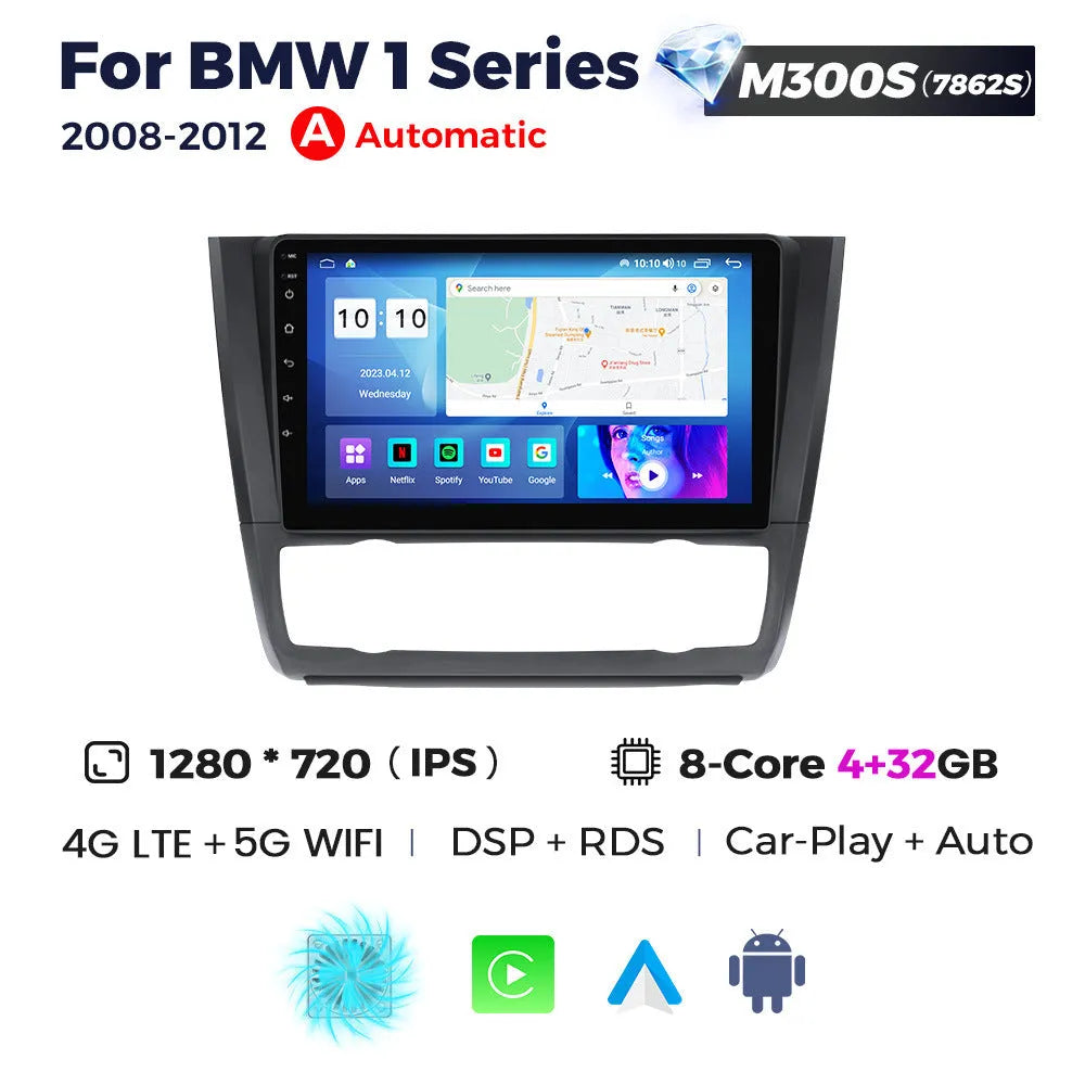 Android 9-inch car head unit touchscreen display for BMW E87 vehicles