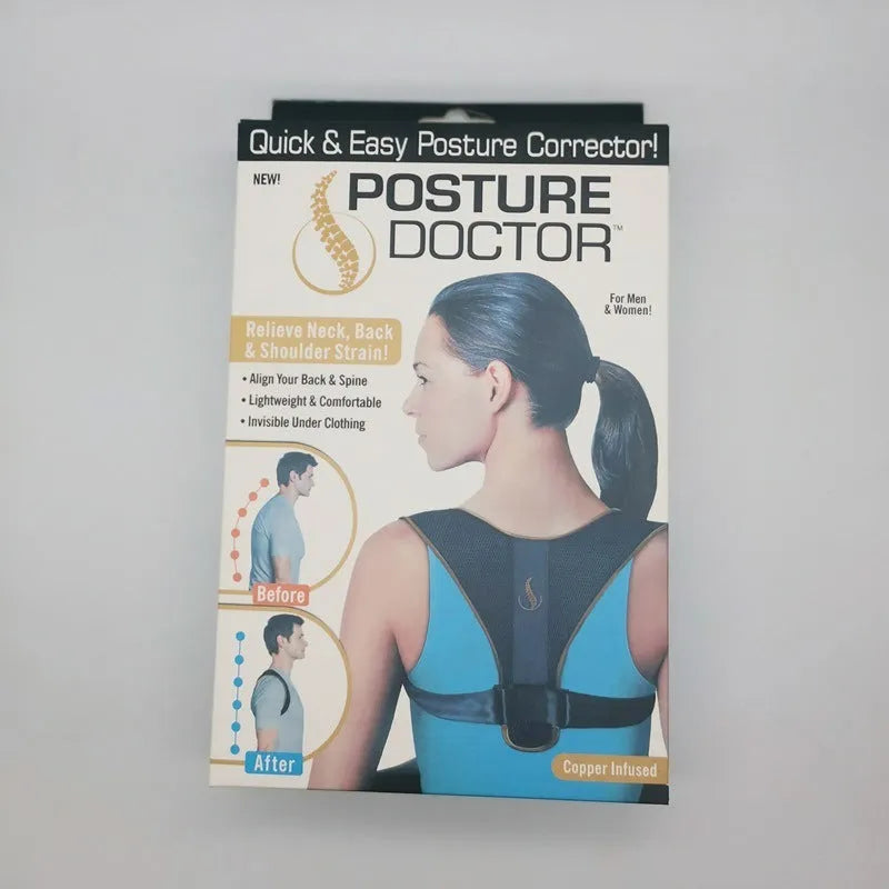 Adjustable clavicular posture correction belt for back support during sitting and fitness activities