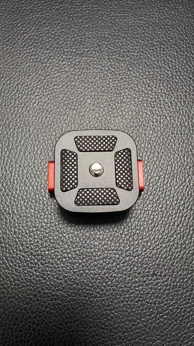 Square mini quick release plate, aluminium alloy camera stabilizer base, 19 x 23 x 38mm, for SLR tripod head and ball head mounting