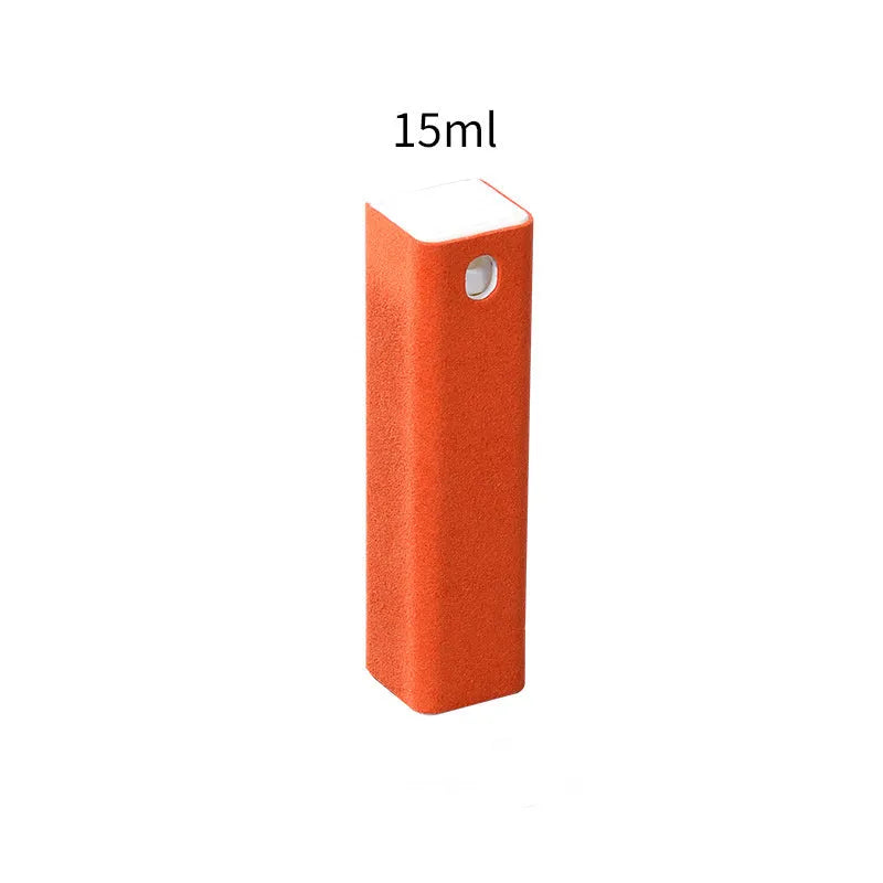 Phone screen cleaner spray tool with 15ml square tube bottle in protective shell for mobile phone and tablet cleaning
