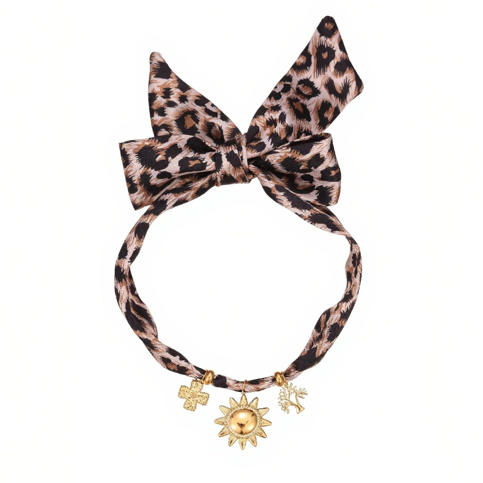 Stainless steel necklace or bracelet with geometric pendant, 18K electroplated finish
