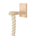 Wall-mounted cat climber jumping platform with natural sisal hanging rope for indoor cats