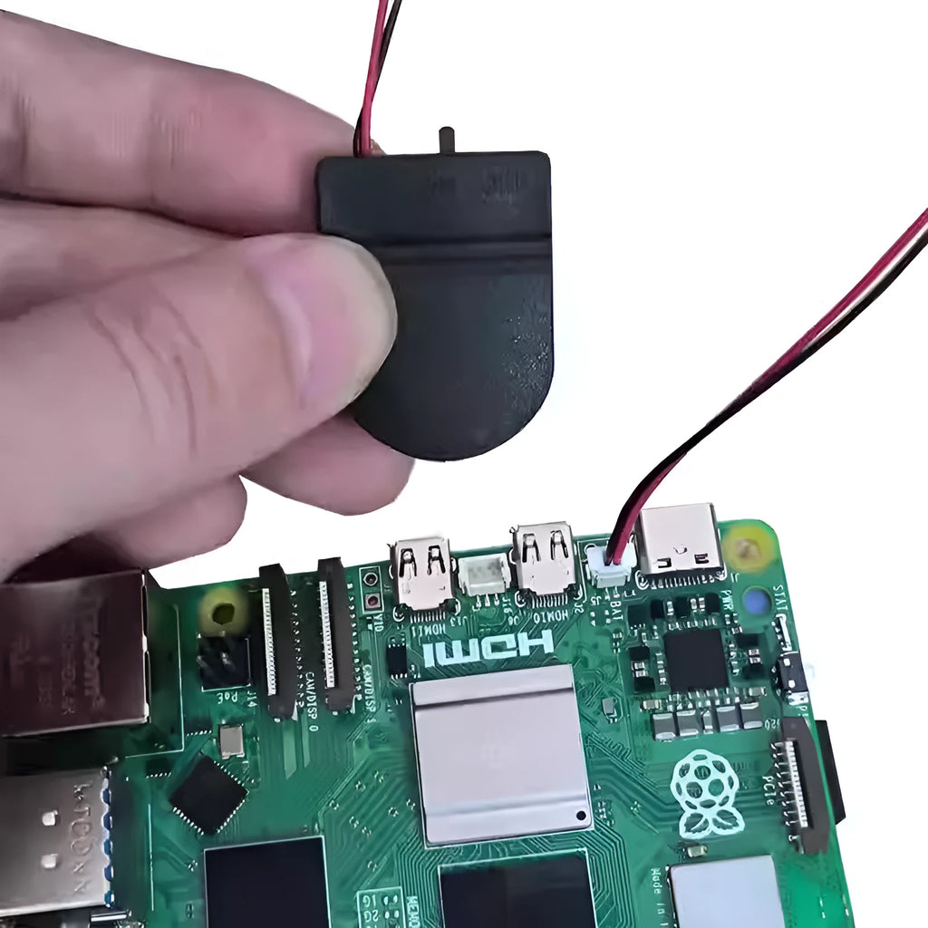 Raspberry Pi 5 generation clock module with rechargeable battery on GPIO header
