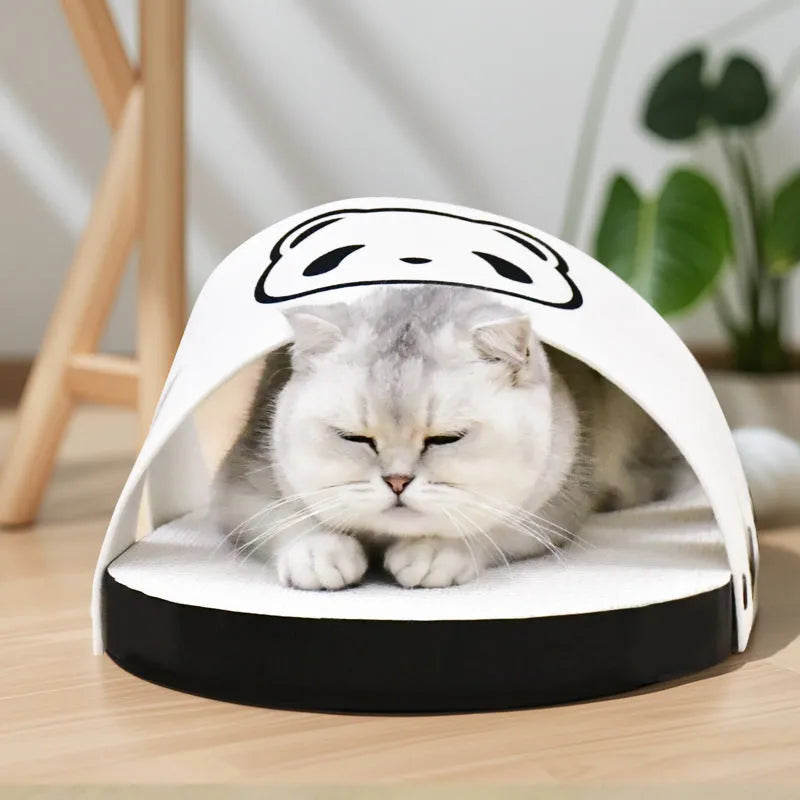 White slipper style corrugated paper cat scratch board for cats