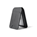 Magnetic PU phone stand wallet in elegant black, navy blue, green and rock white gray with card pack