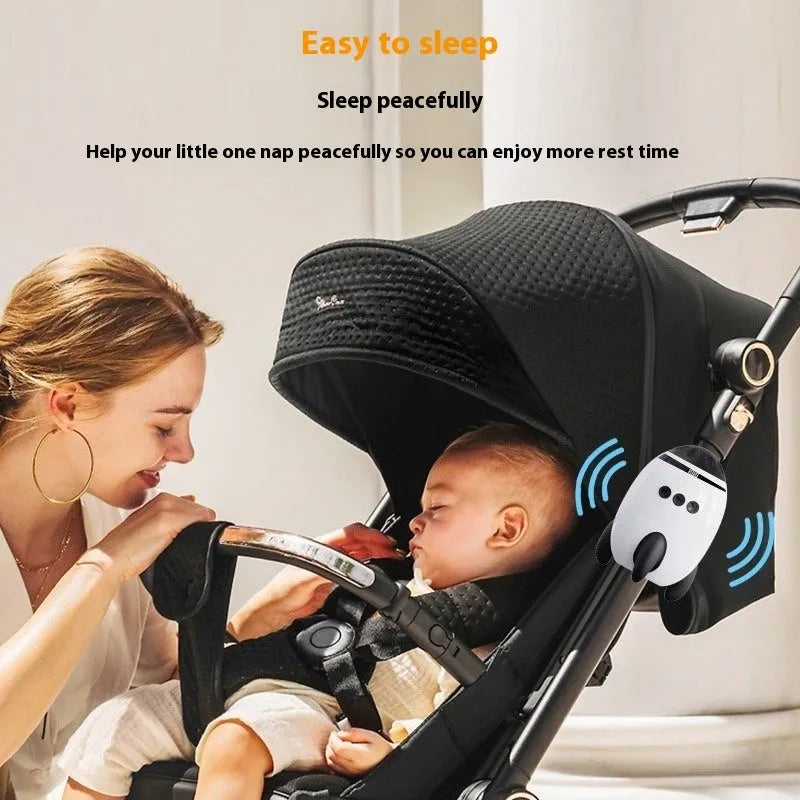 White ABS plastic baby sleep comforter with automatic shaking and Bluetooth connectivity