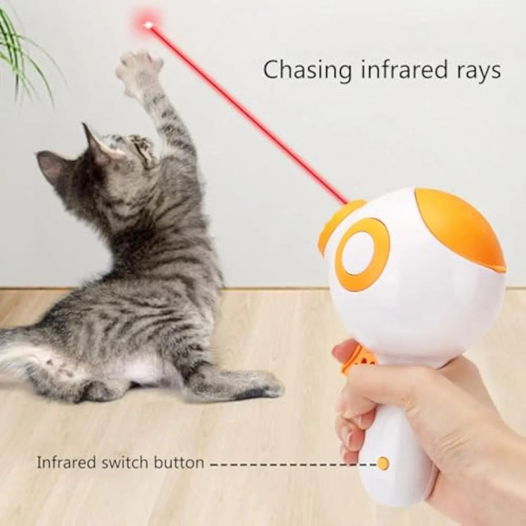 Green, orange or pink plastic dog treat launcher toy for interactive feeding and training