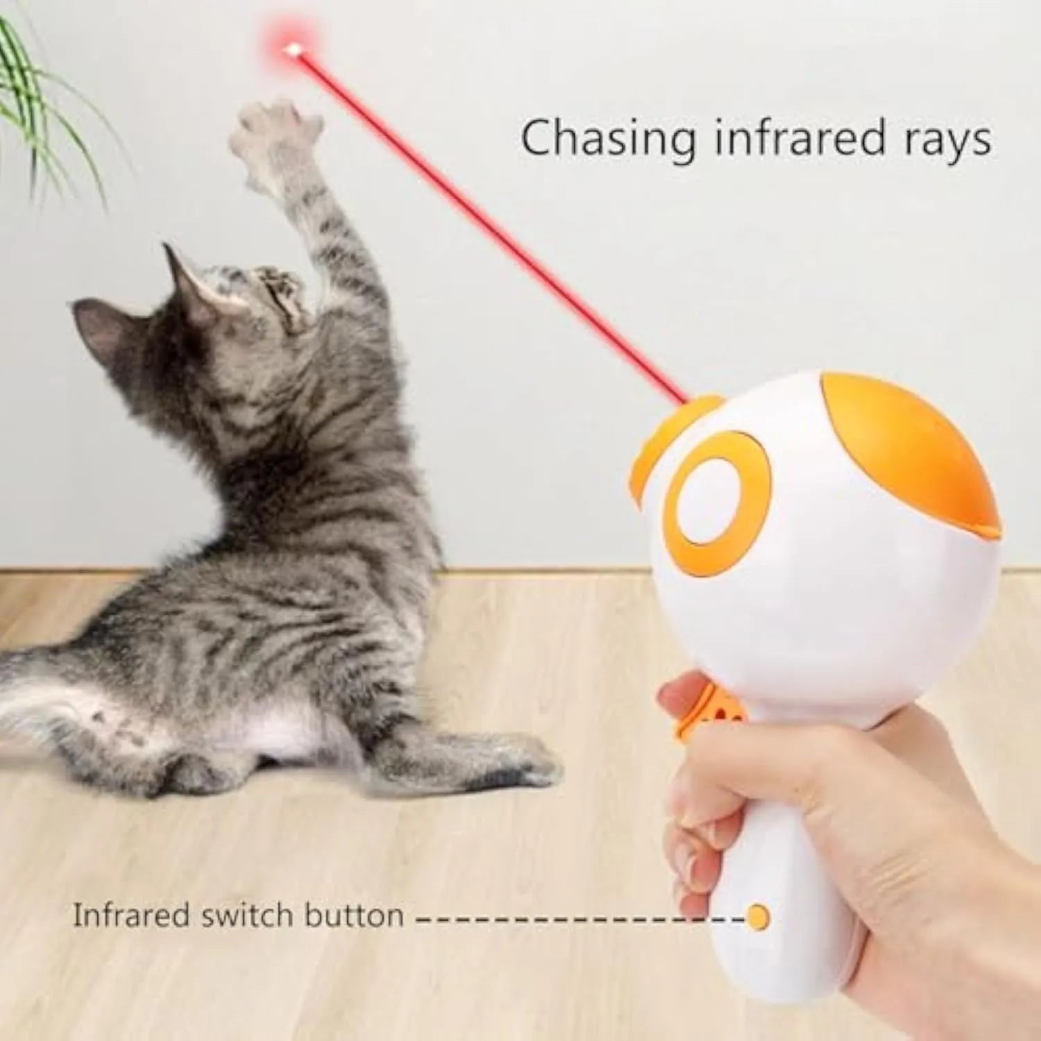 Green, orange or pink plastic dog treat launcher toy for interactive feeding and training