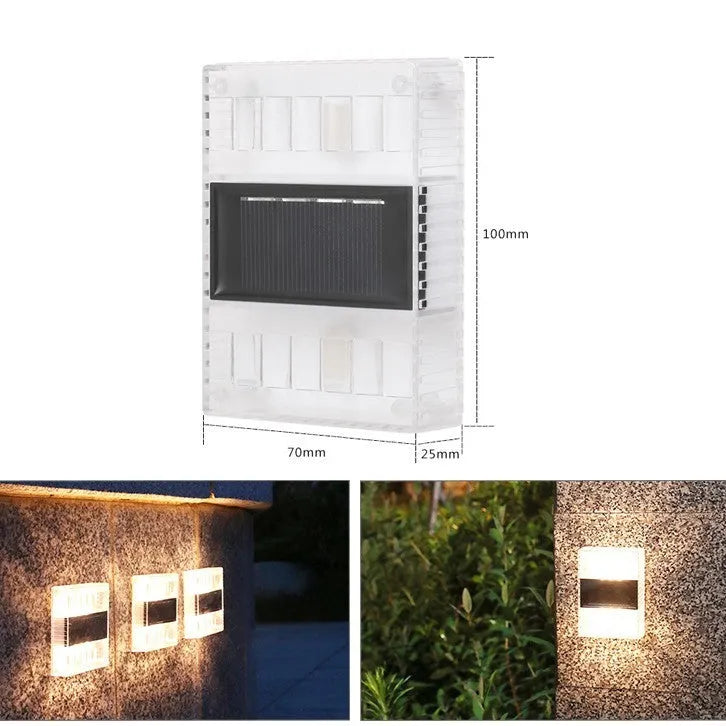Solar garden wall light outdoor decorative courtyard lighting with solar panel
