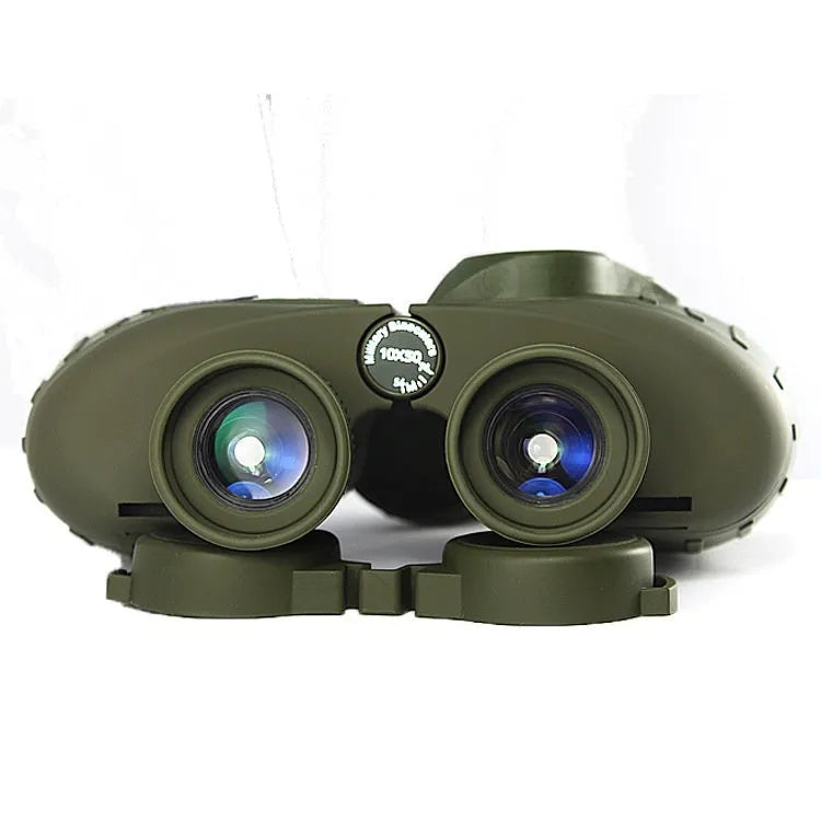 Botrand 10X50 army green navigation binocular with compass and 50mm objective lens