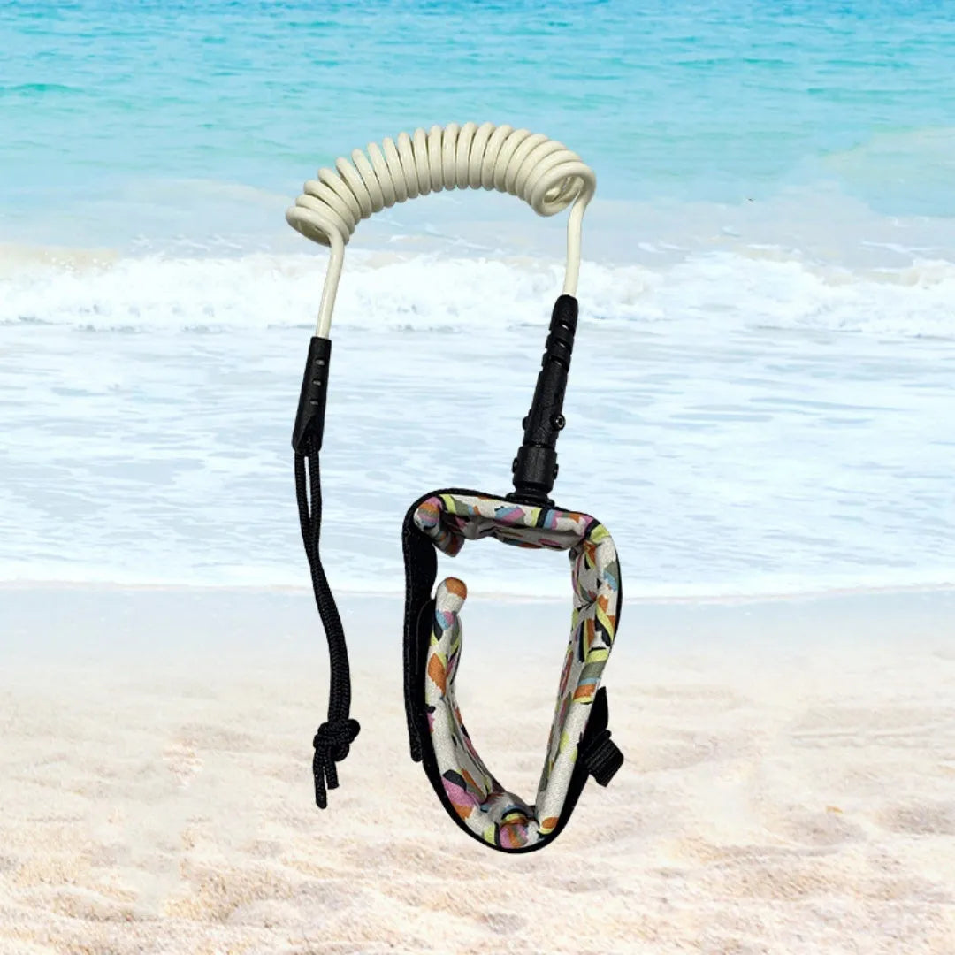 High elasticity pulp rope for securing a surfboard, shown in a random colour.