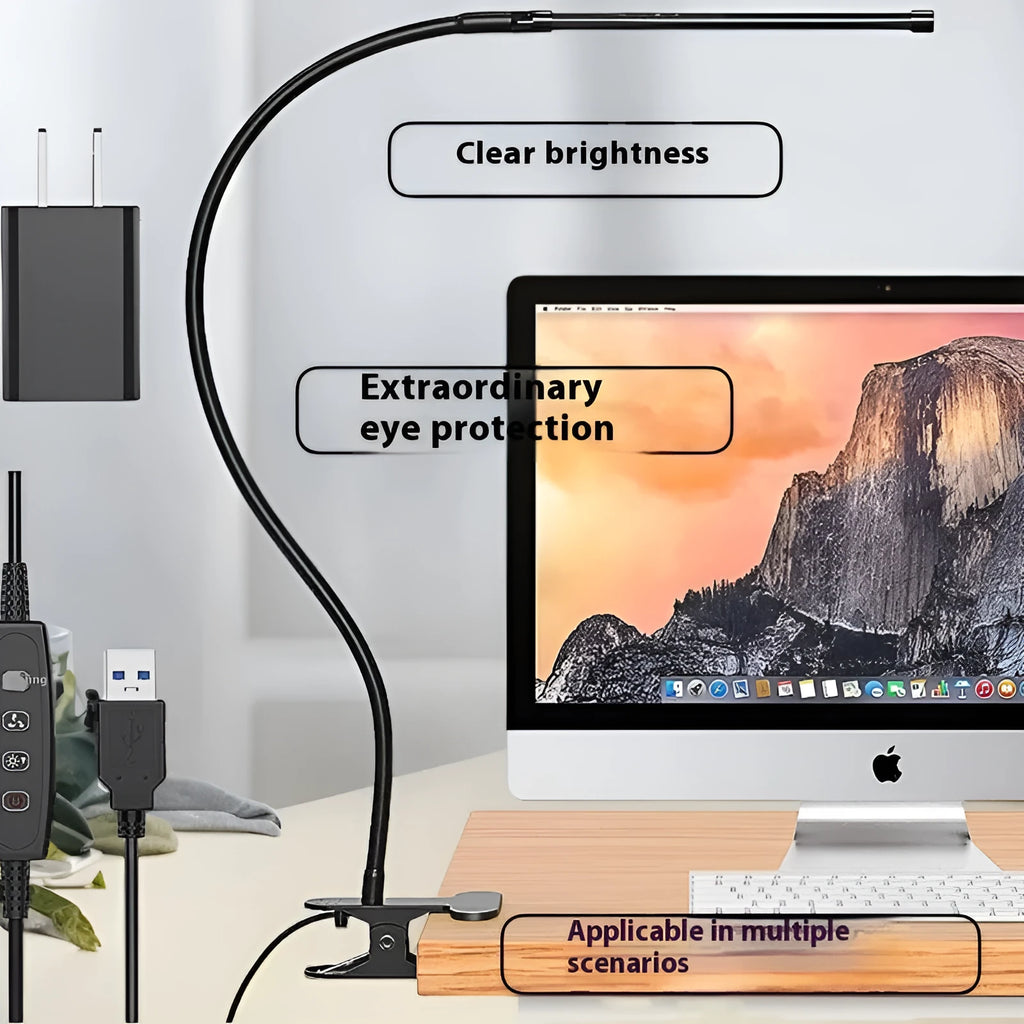 100-LED reading eye protection lamp with USB power supply and 26CM size for study or bedside use
