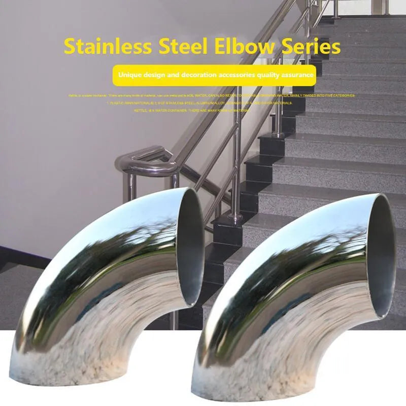 304 stainless steel exhaust elbow 63mm diameter silver car modified pipe